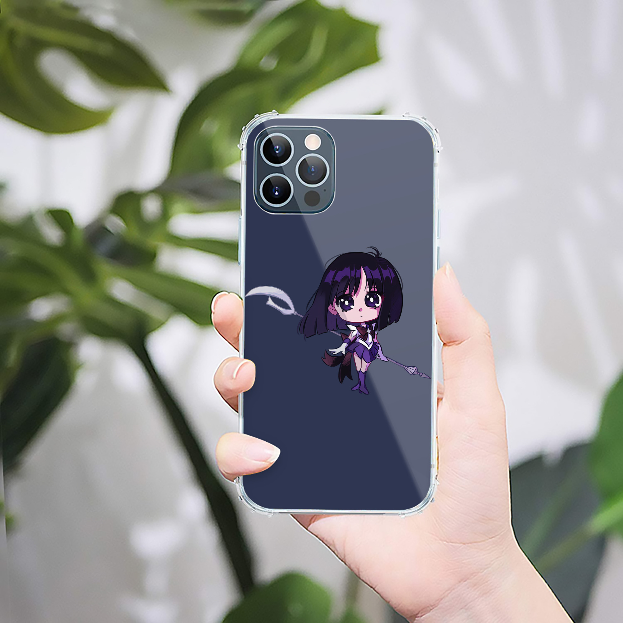 （画像用） 美少女戦士セーラームーン 土萠ほたる Sailor Moon Tomoe Hotaru （セーラーサターン；Sailor Saturn） 【iPhone 12シリーズ対応】透明スマホケース（クリアソフトケース）